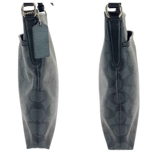 COACH Shoulder Bag PVC black Signature logo