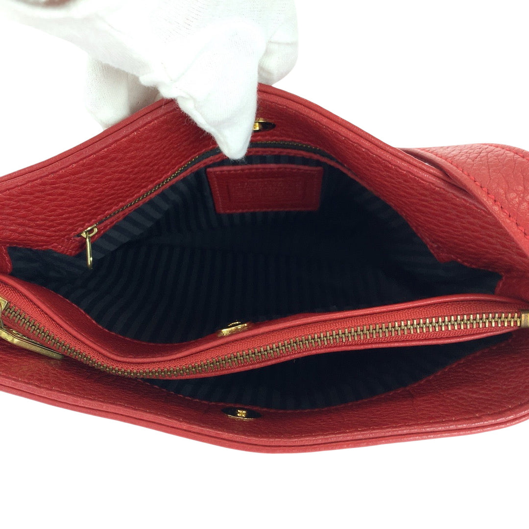 COACH Shoulder Bag leather Red Old coach