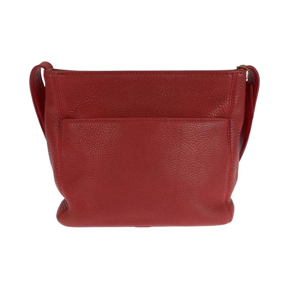COACH Shoulder Bag leather Red Old coach