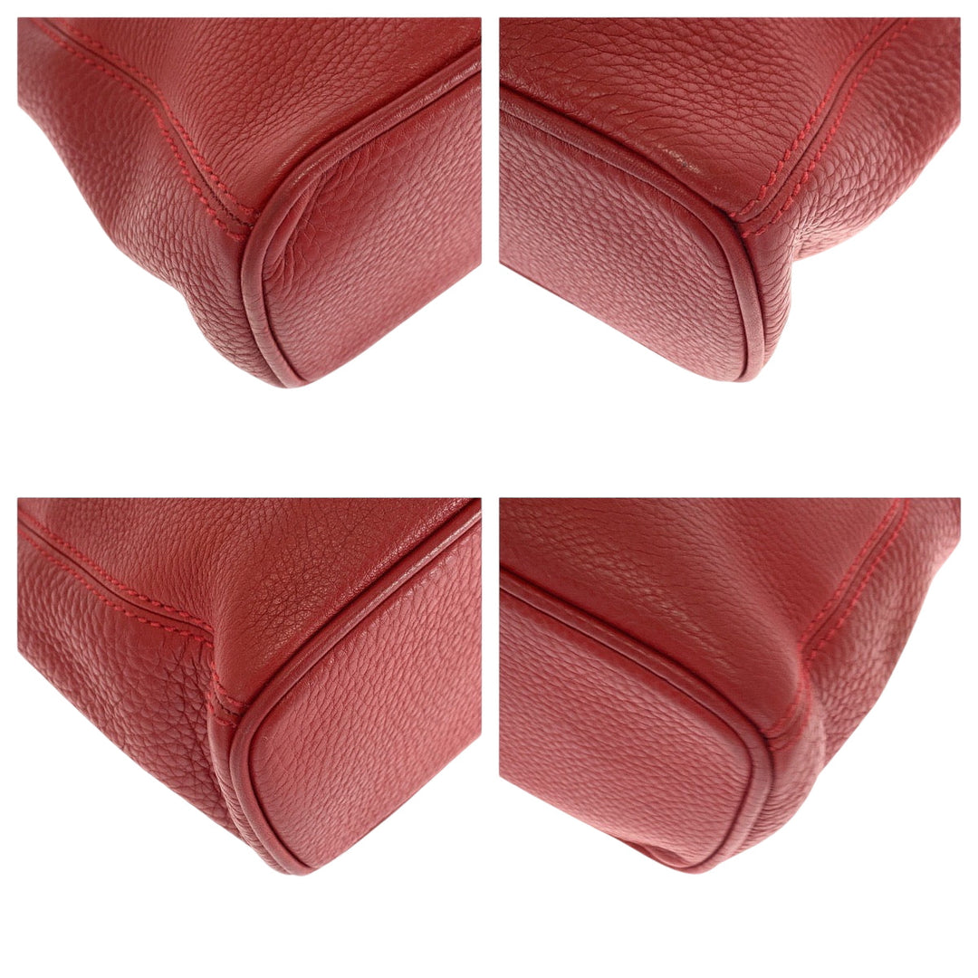 COACH Shoulder Bag leather Red Old coach