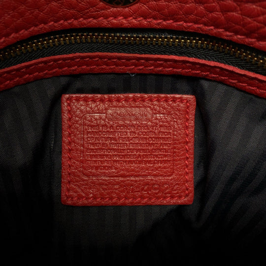 COACH Shoulder Bag leather Red Old coach