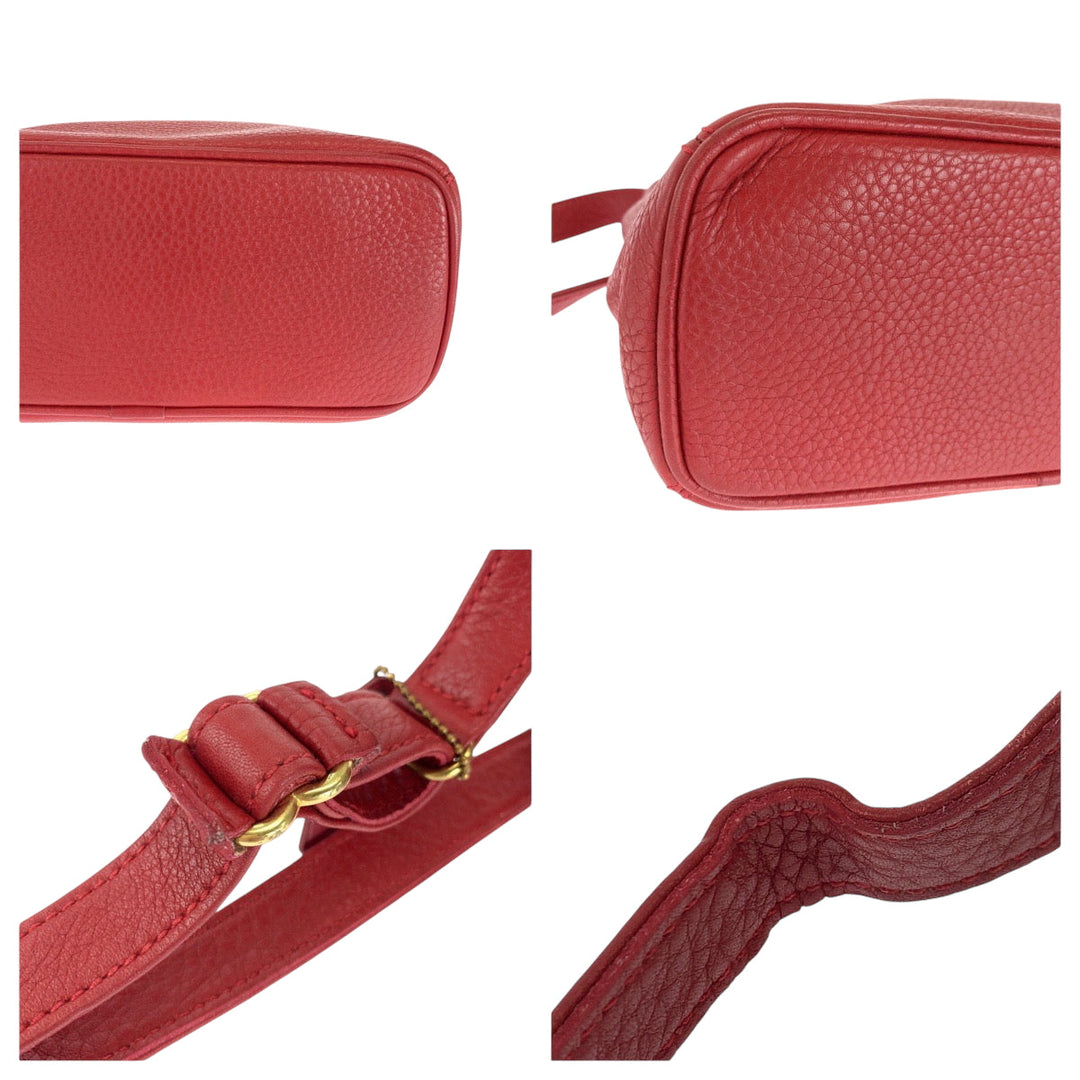 COACH Shoulder Bag leather Red Old coach