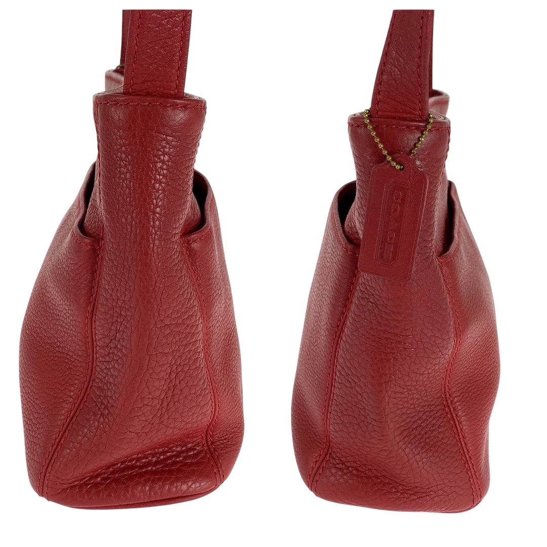 COACH Shoulder Bag leather Red Old coach