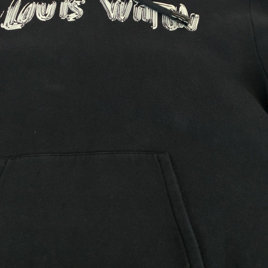 LOUIS VUITTON Hoodie RM221 IHN HMY78W cotton black 1A9SVO logo graphic hoodie XXL
