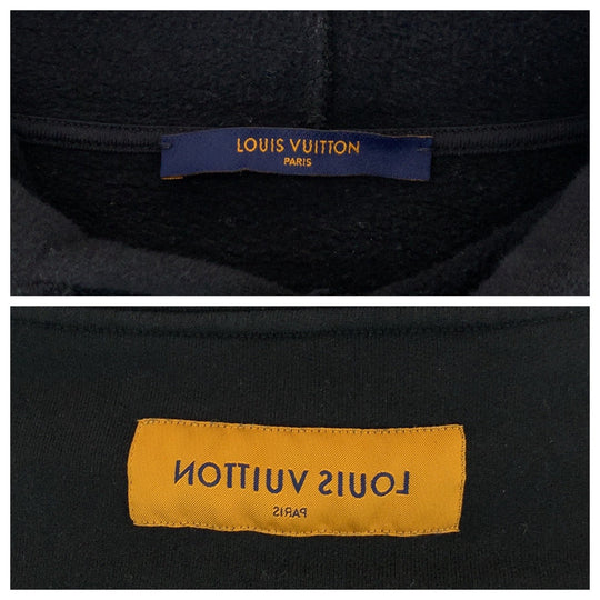 LOUIS VUITTON Hoodie RM221 IHN HMY78W cotton black 1A9SVO logo graphic hoodie XXL