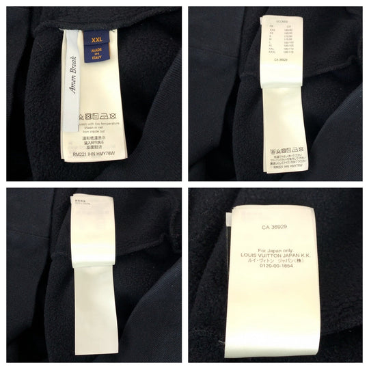 LOUIS VUITTON Hoodie RM221 IHN HMY78W cotton black 1A9SVO logo graphic hoodie XXL