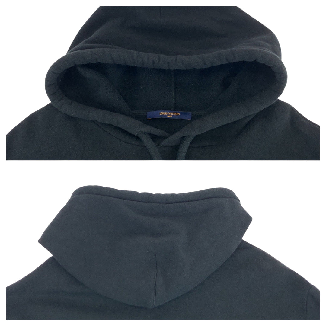 LOUIS VUITTON Hoodie RM221 IHN HMY78W cotton black 1A9SVO logo graphic hoodie XXL
