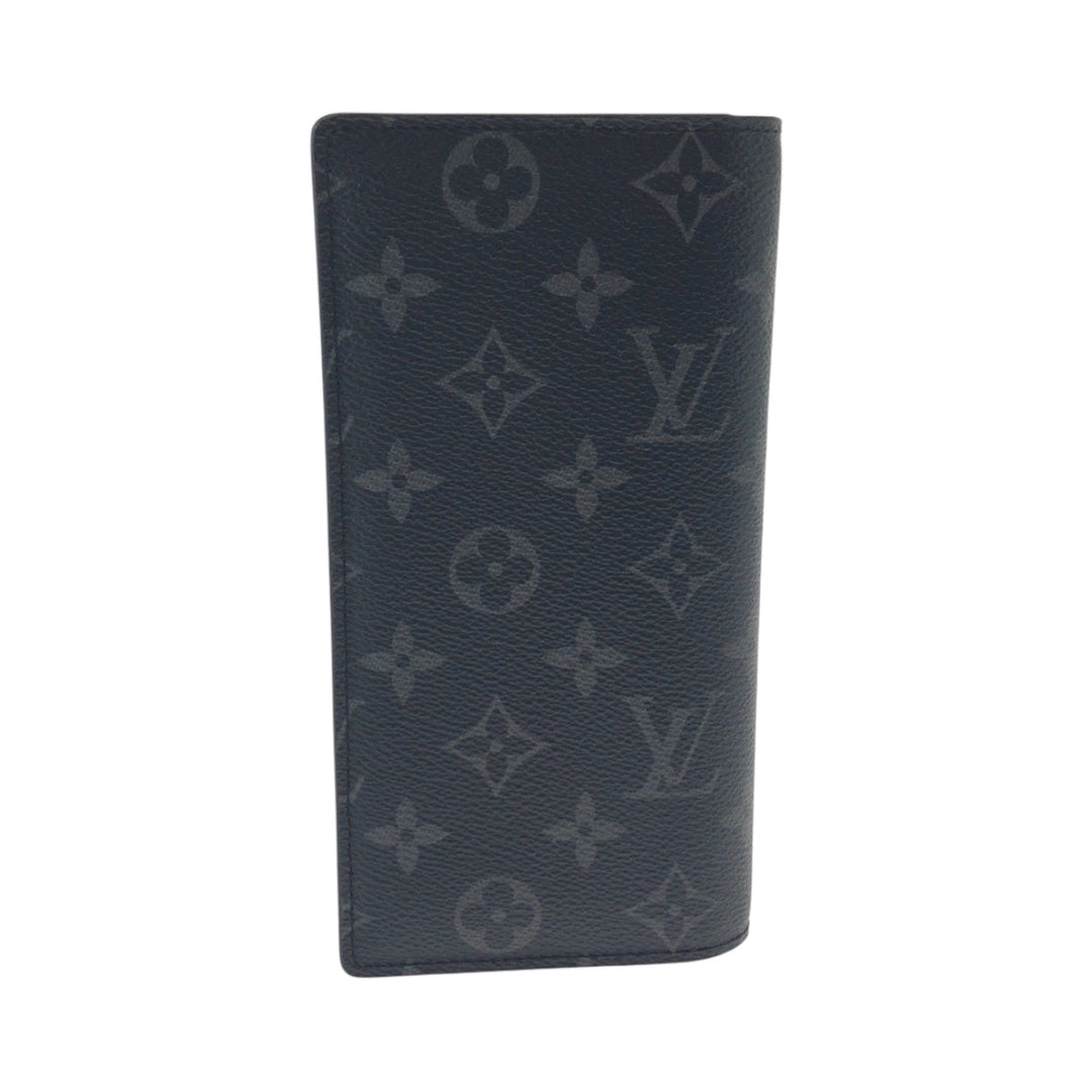 LOUIS VUITTON Long Wallet Purse M61697 PVC black Monogram Eclipse Portefeuille Braza