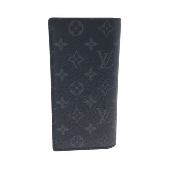 LOUIS VUITTON Long Wallet Purse M61697 PVC black Monogram Eclipse Portefeuille Braza