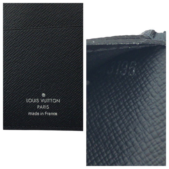 LOUIS VUITTON Long Wallet Purse M61697 PVC black Monogram Eclipse Portefeuille Braza