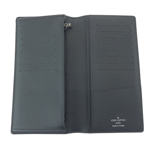 LOUIS VUITTON Long Wallet Purse M61697 PVC black Monogram Eclipse Portefeuille Braza