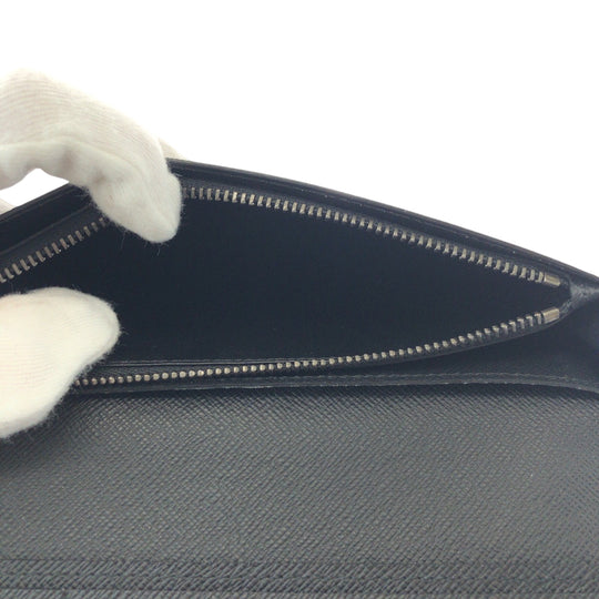 LOUIS VUITTON Long Wallet Purse M61697 PVC black Monogram Eclipse Portefeuille Braza