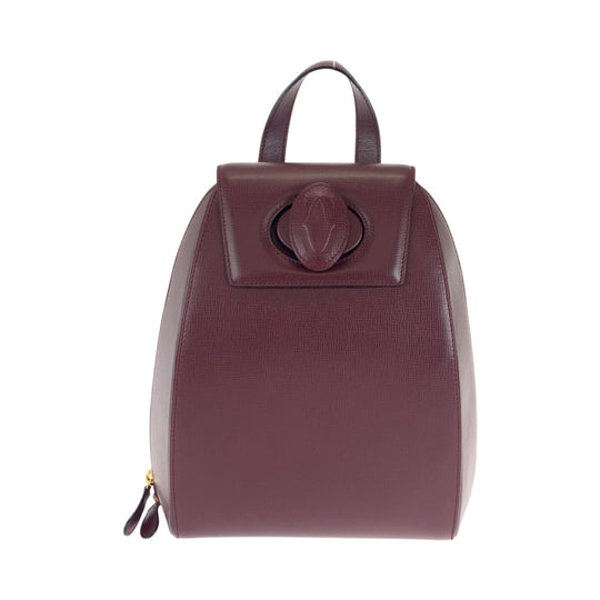 CARTIER Backpack leather wine-red Must Line