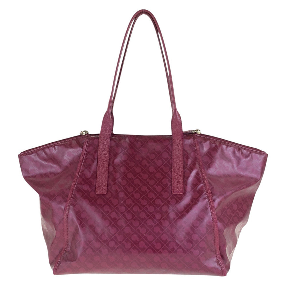 GHERARDINI Tote Bag Nylon Wine Red Bordeaux Gold Metal Softy