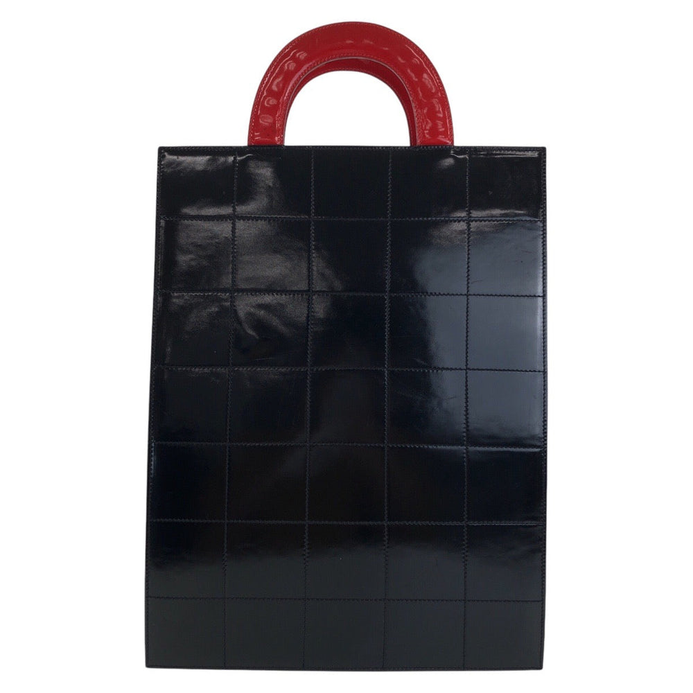CHANEL Tote Bag enamel Red Chocolate Bar Mademoiselle Coco Chanel