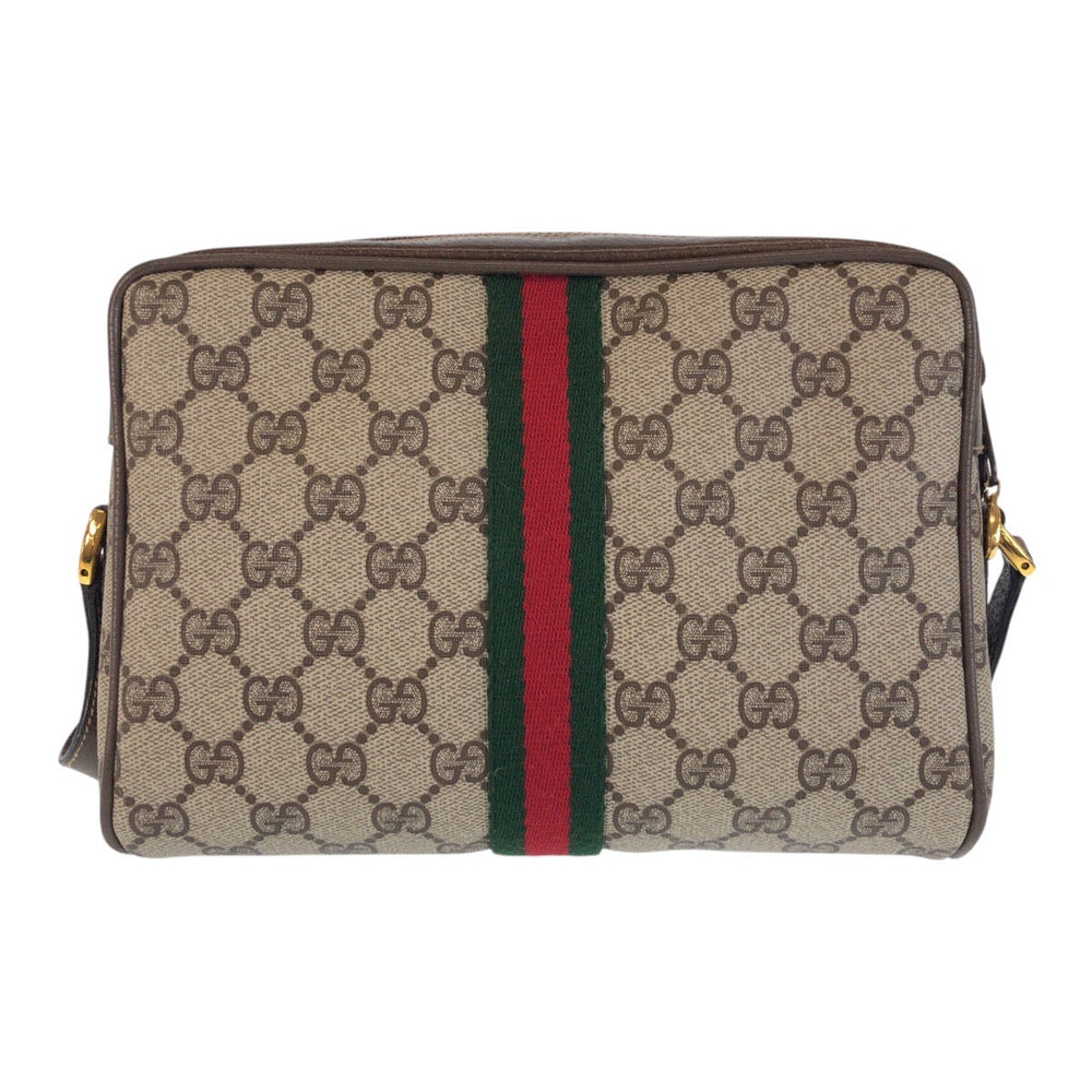 GUCCI Shoulder Bag 65 02 004 GG Supreme canvas, leather Brown Shoulder Bag pochette Sherry Line Old Gucci Women Used Authentic