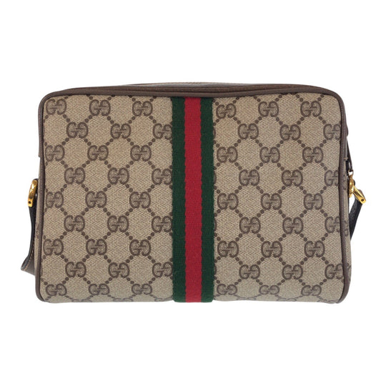 GUCCI Shoulder Bag 65 02 004 GG Supreme canvas, leather Brown Shoulder Bag pochette Sherry Line Old Gucci Women Used Authentic