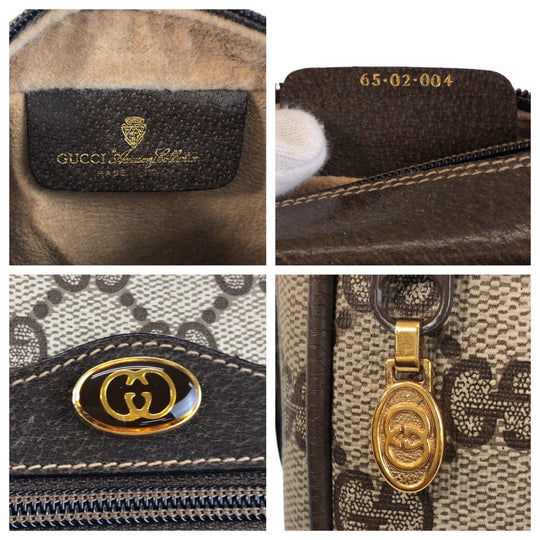 GUCCI Shoulder Bag 65 02 004 GG Supreme canvas, leather Brown Shoulder Bag pochette Sherry Line Old Gucci Women Used Authentic