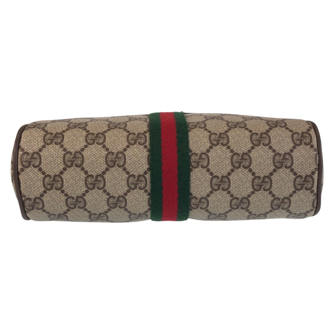 GUCCI Shoulder Bag 65 02 004 GG Supreme canvas, leather Brown Shoulder Bag pochette Sherry Line Old Gucci Women Used Authentic
