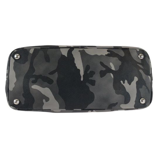 PRADA Handbag leather khaki Saffiano Camouflage Triangle With logo
