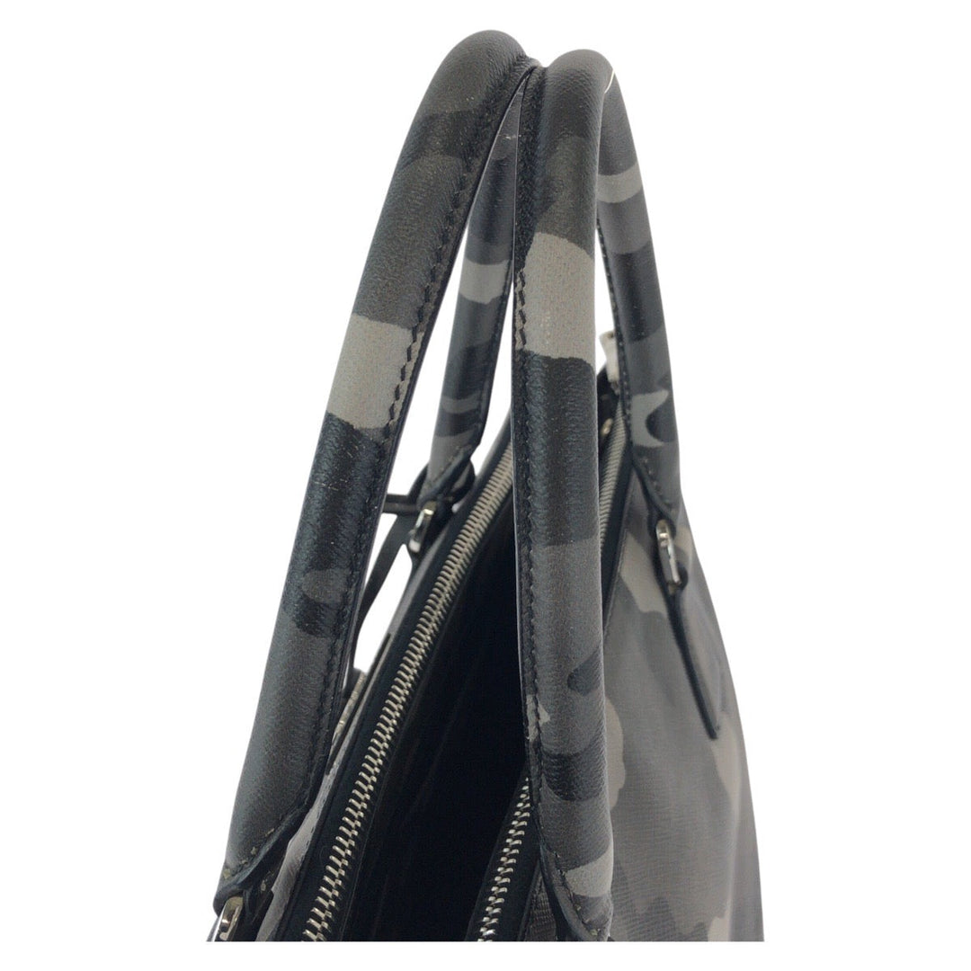 PRADA Handbag leather khaki Saffiano Camouflage Triangle With logo