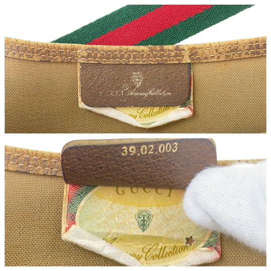 GUCCI Tote Bag 39 02 003 GG Supreme Canvas Brown Old Gucci Shelly Line Interlocking