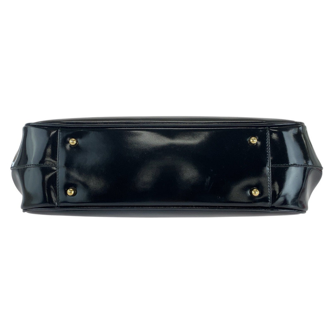 GUCCI Handbag 000 2046 0296 leather black Handbag Shoulder Bag Bamboo Women Used Authentic