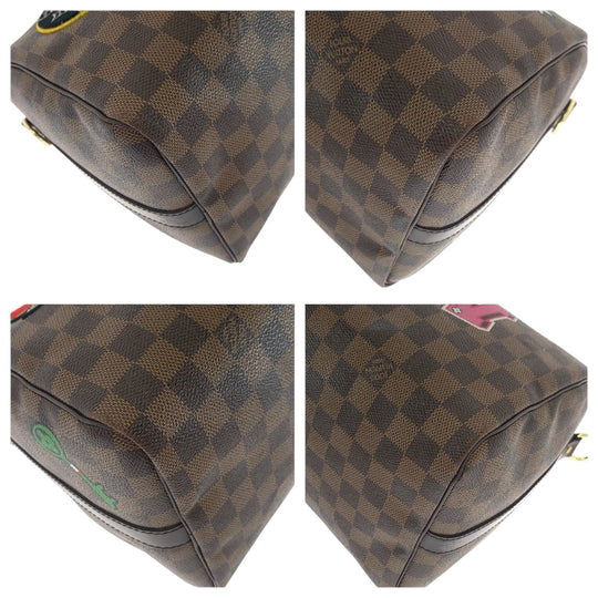LOUIS VUITTON Handbag N40060 PVC Brown Multicolor Gold Metal Damier Speedy 30 Bandouliere Patches