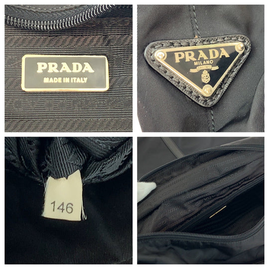 PRADA Handbag VA0523 Nylon black Test Triangle With logo