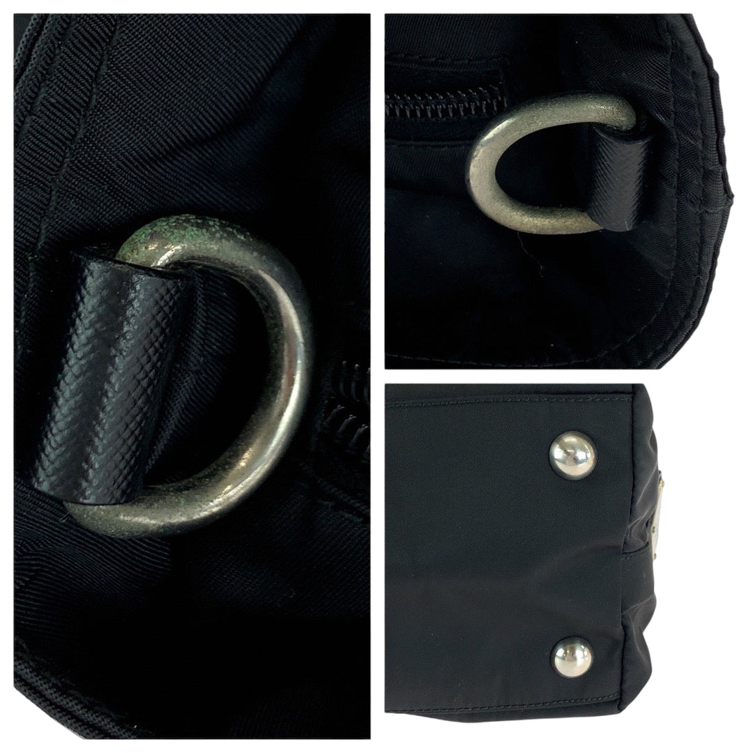 PRADA Handbag VA0523 Nylon black Test Triangle With logo