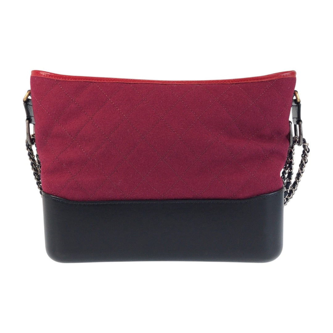 CHANEL Shoulder Bag wool Red Gabriel de Chanel