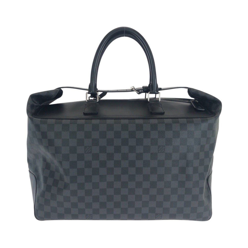 LOUIS VUITTON Boston Duffel bag N41164 PVC Black Black Gray SilverMetal Boston Duffel bag Shoulder Bag 2way Damier Graphite Neo Greenwich mens(Unisex) Used Authentic