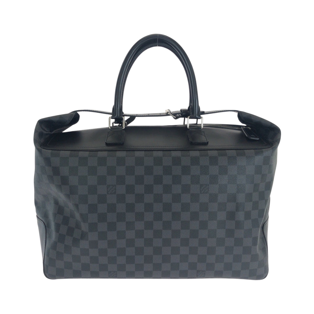 LOUIS VUITTON Boston Duffel bag N41164 PVC Black Black Gray SilverMetal Boston Duffel bag Shoulder Bag 2way Damier Graphite Neo Greenwich mens(Unisex) Used Authentic