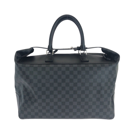 LOUIS VUITTON Boston Duffel bag N41164 PVC Black Black Gray SilverMetal Boston Duffel bag Shoulder Bag 2way Damier Graphite Neo Greenwich mens(Unisex) Used Authentic