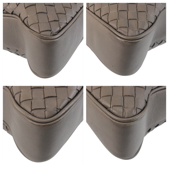 BOTTEGAVENETA Business bag leather gray INTRECCIATO