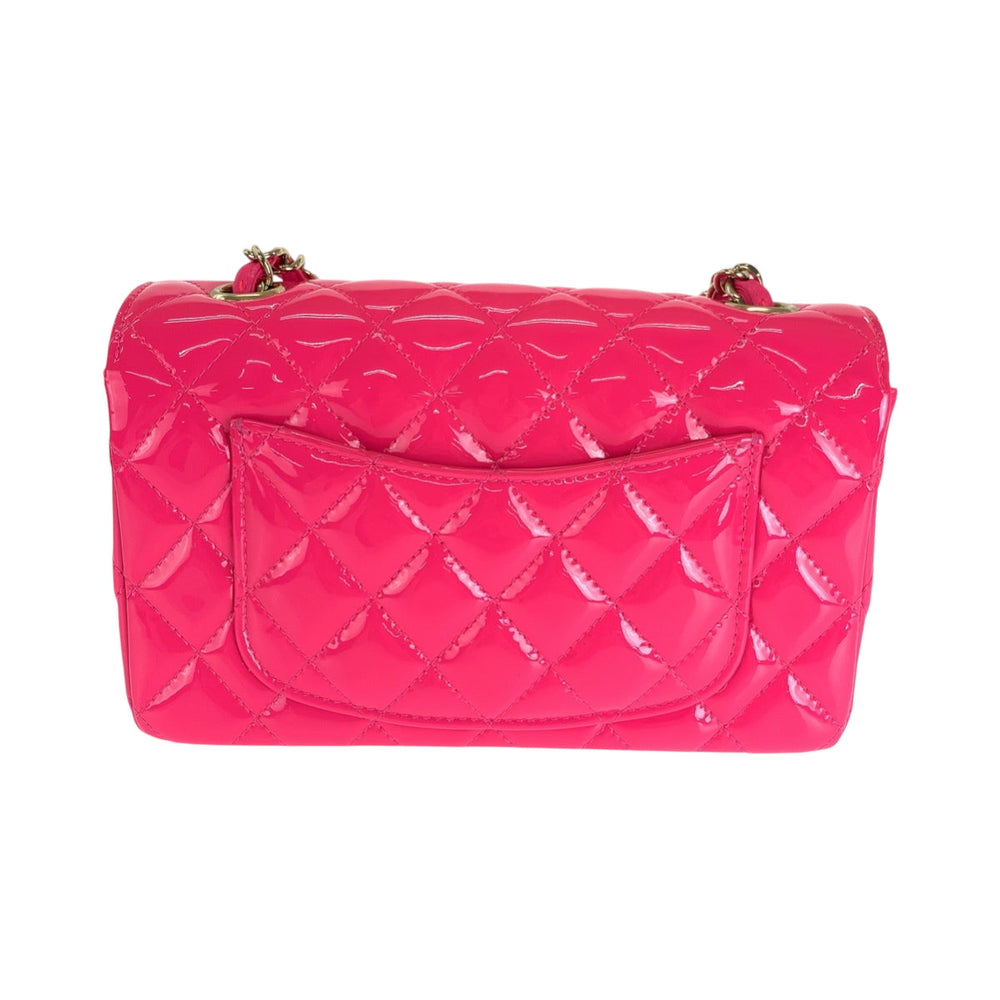 CHANEL Shoulder Bag A69900 Patent leather Pink Gold Metal Matrasse single flap COCO Mark Turnlock