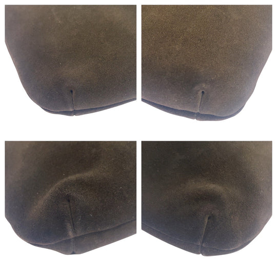 GUCCI Shoulder Bag 001 4067 Suede, Leather Brown Gold Metal Duonisos Women(Unisex) Used Authentic