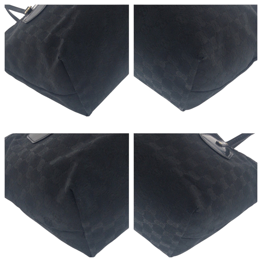 GUCCI Tote Bag 211976 GG canvas black