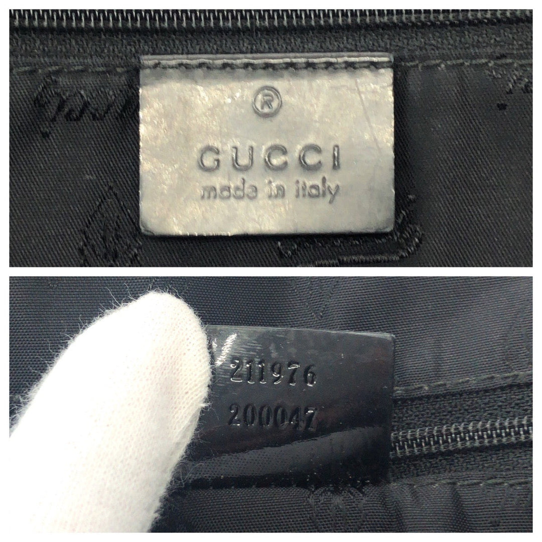 GUCCI Tote Bag 211976 GG canvas black
