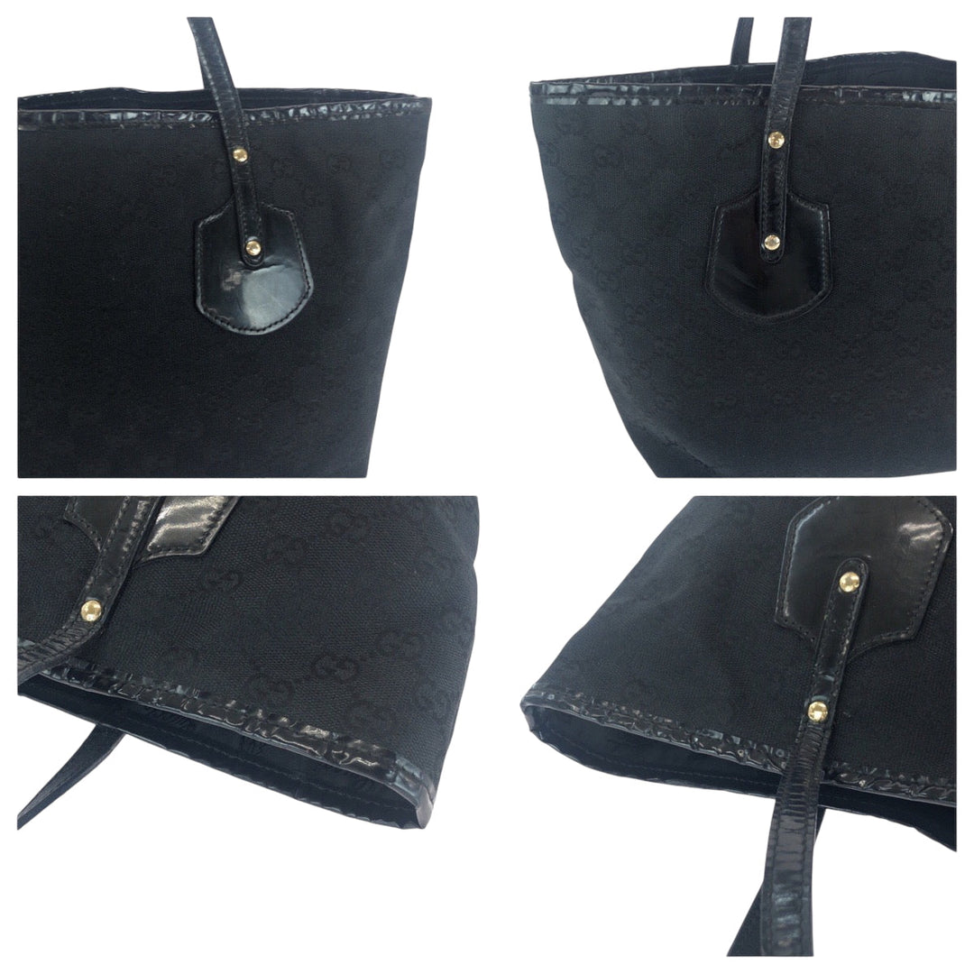GUCCI Tote Bag 211976 GG canvas black
