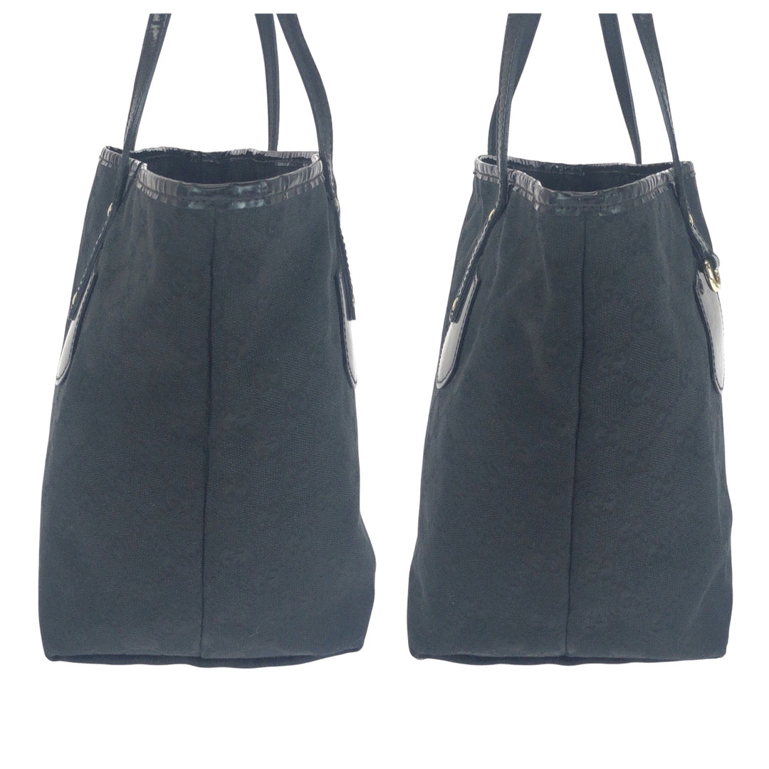 GUCCI Tote Bag 211976 GG canvas black