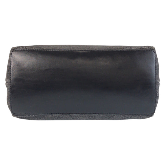 GUCCI Tote Bag 31243 GG canvas, leather Black black Tote Bag Shoulder Bag Women Used Authentic