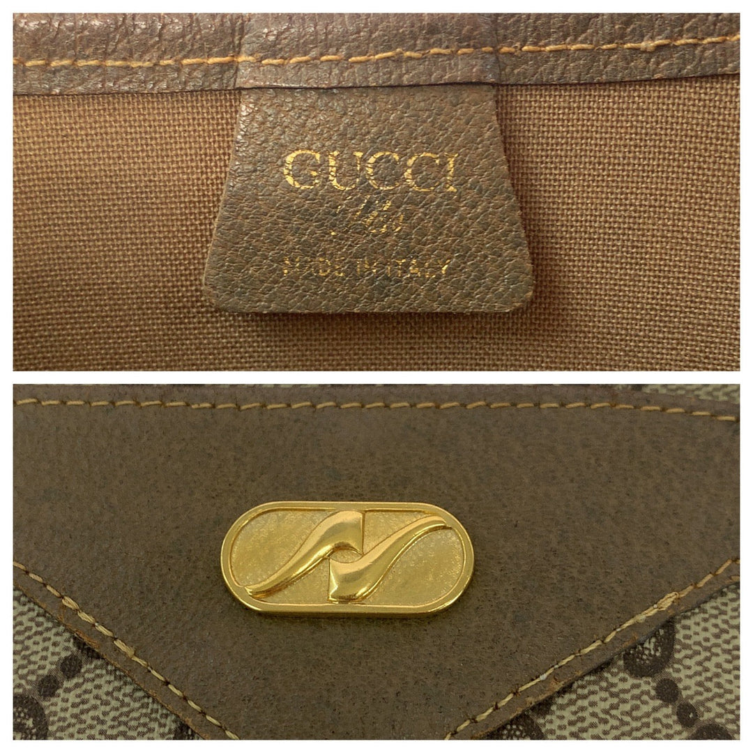 GUCCI Tote Bag GG Supreme Canvas beige Old Gucci Shelly Line GG plus