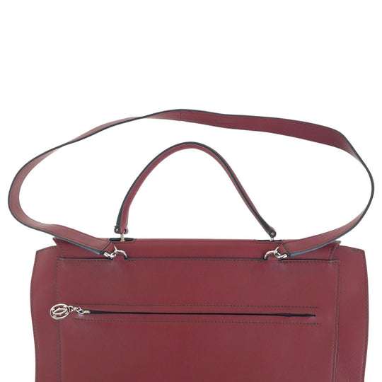 CARTIER Handbag leather wine-red Marcello de Cartier Satchel bag