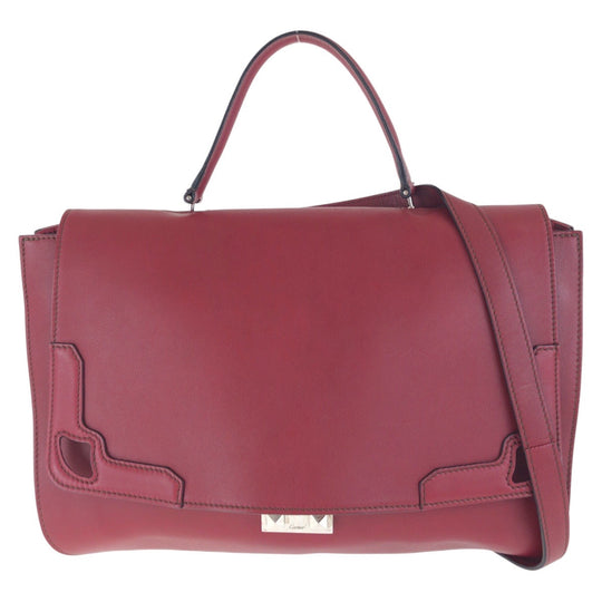 CARTIER Handbag leather wine-red Marcello de Cartier Satchel bag