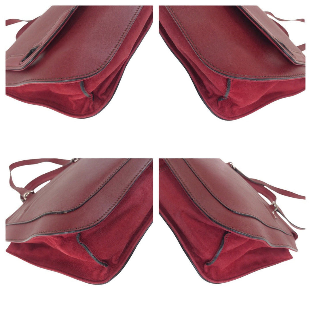 CARTIER Handbag leather wine-red Marcello de Cartier Satchel bag