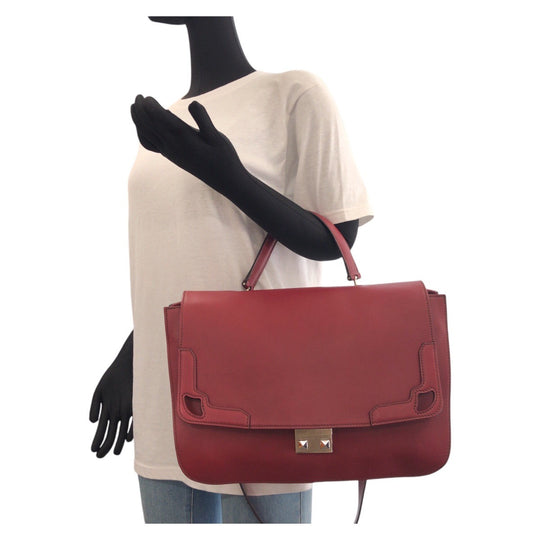 CARTIER Handbag leather wine-red Marcello de Cartier Satchel bag