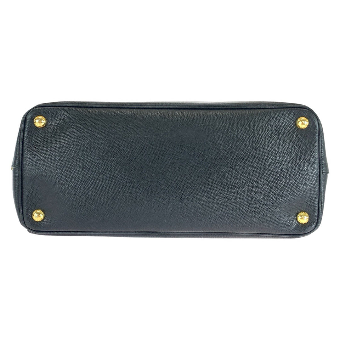 PRADA Handbag leather Black GoldMetal Safiano