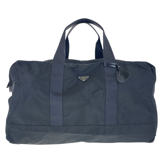 PRADA Boston Duffel bag Nylon Black SilverMetal Boston Duffel bag unisex Test Triangle With logo Women(Unisex) Used Authentic