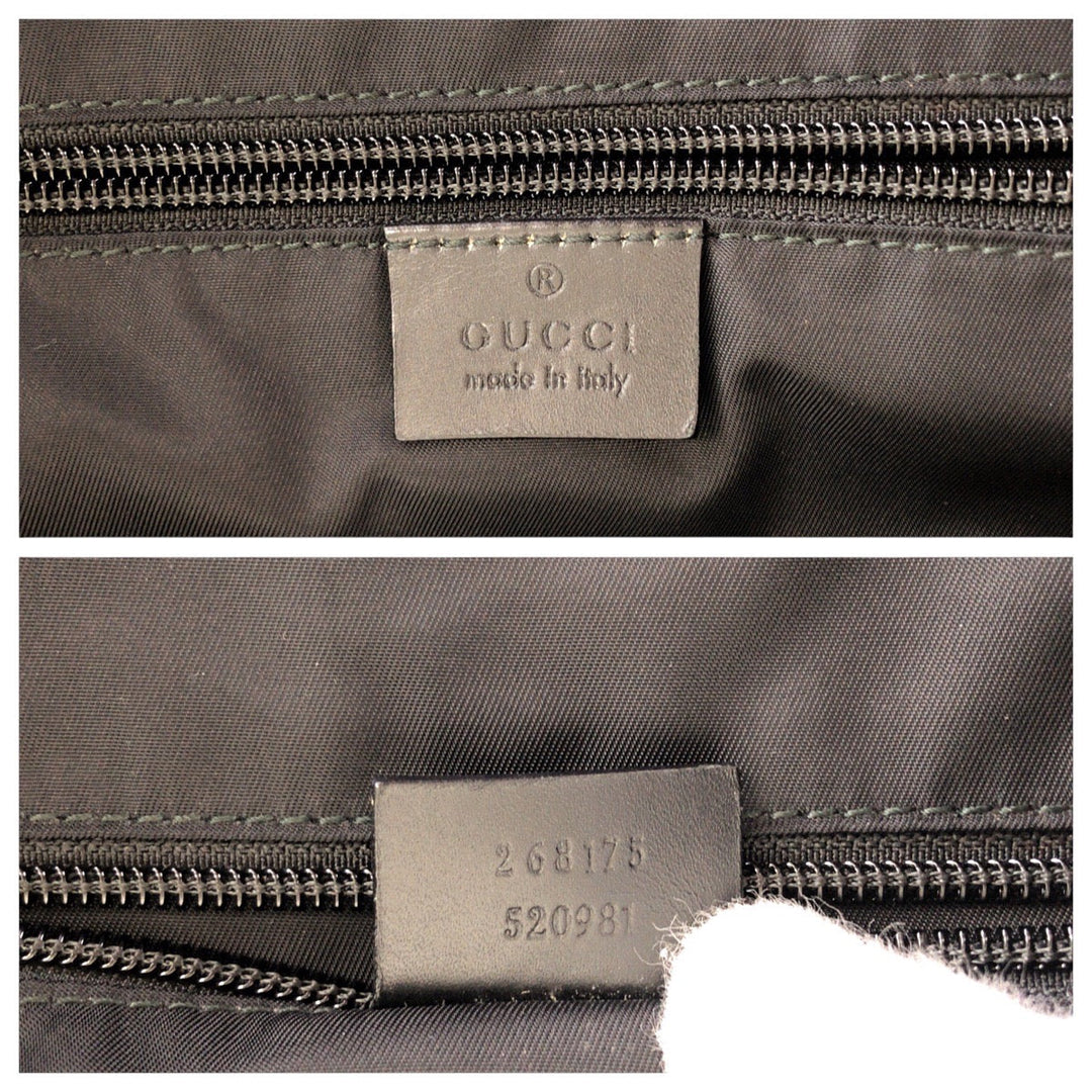 GUCCI Tote Bag 268175 canvas black Sherry line parana